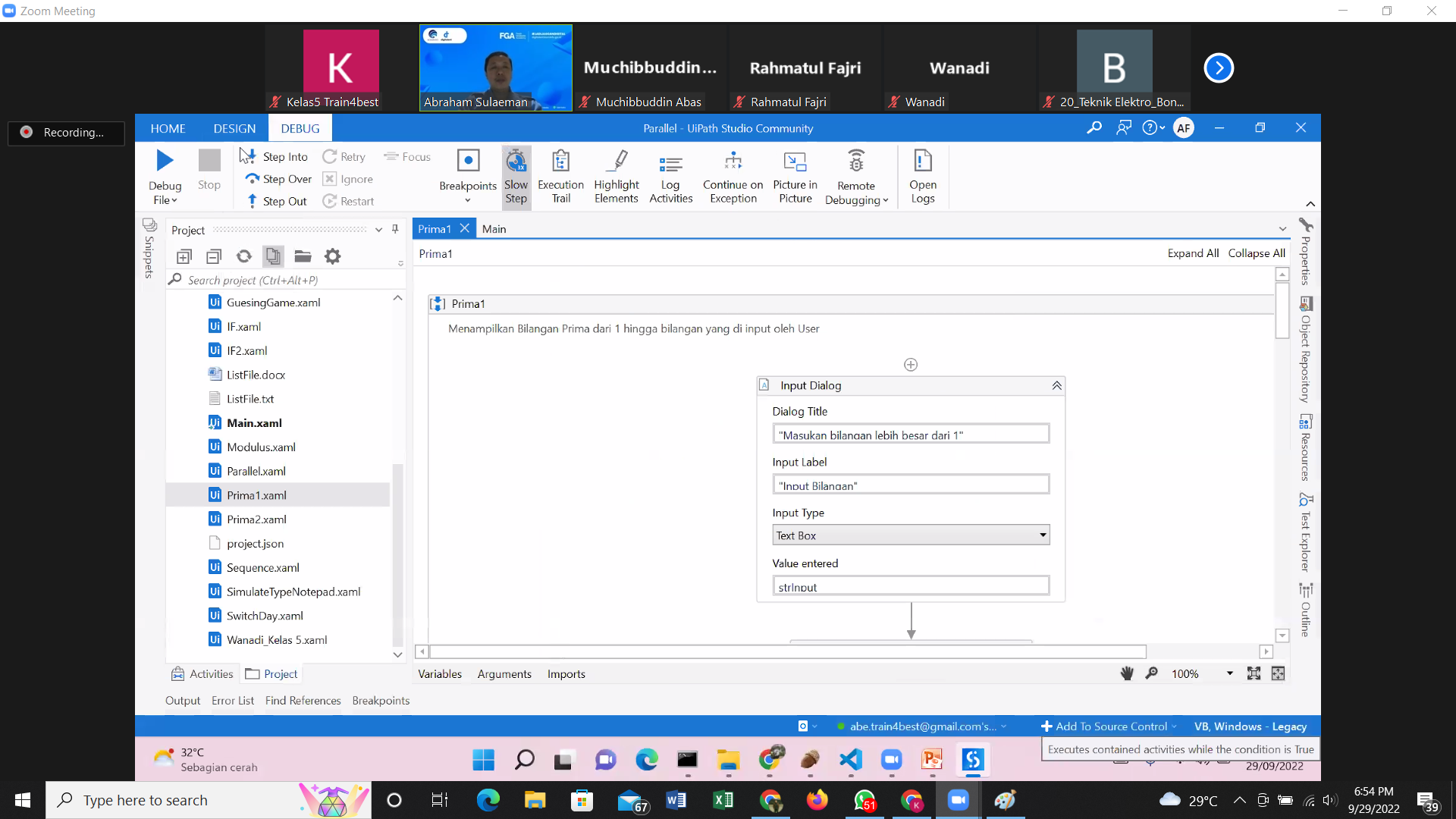 Pemaparan Materi Pemaparan Materi