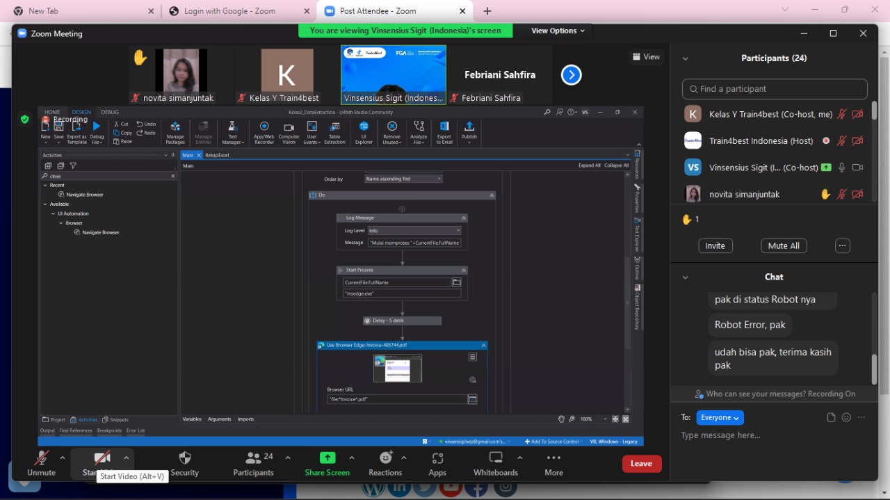 Train4best_RPA Engineer_Kelas 2_Pertemuan 16(Tengah3)_11102022 Train4best_RPA Engineer_Kelas 2_Pertemuan 16(Tengah3)_11102022